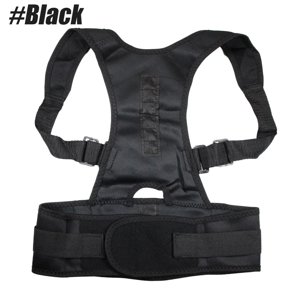 Magnetic Therapy Posture Support Back Brace -Adjustable Posture Corrector Brace Shoulder Back Support Belt- Relieves Neck, Back